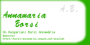 annamaria borsi business card